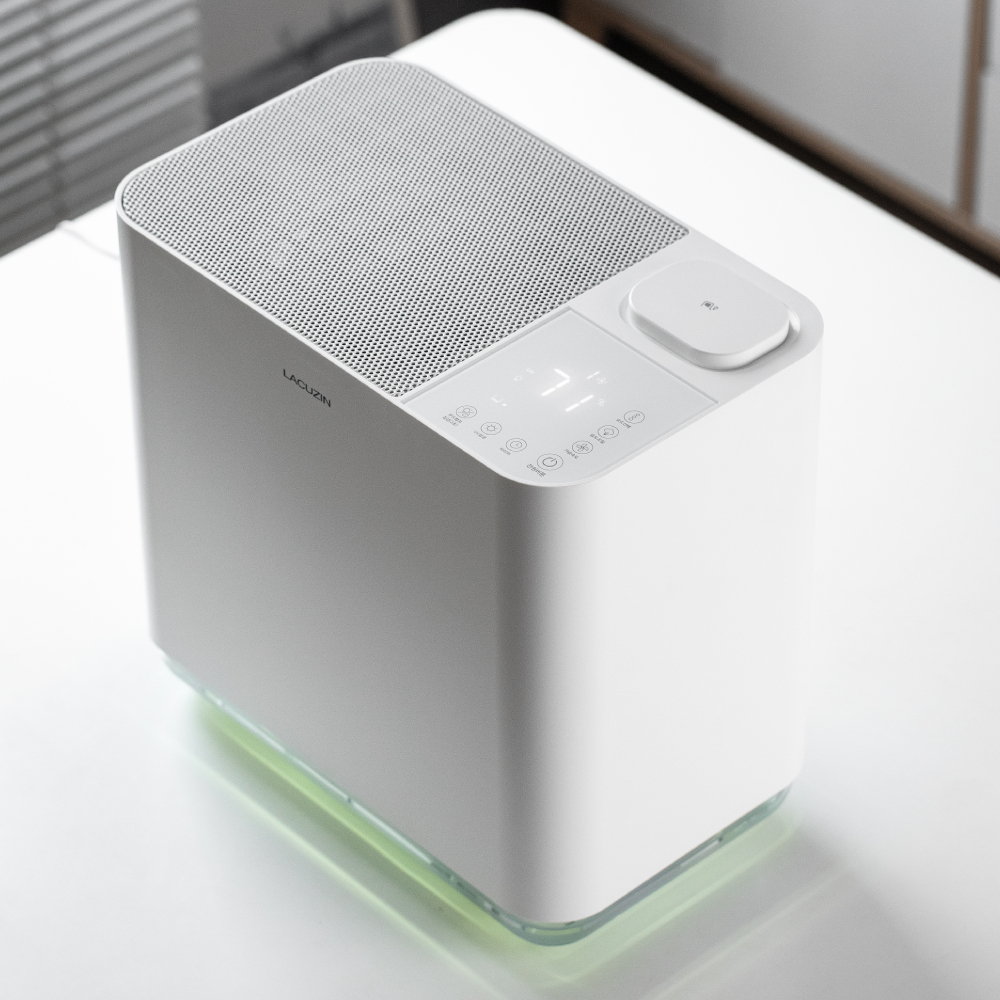 라쿠진 4세대 기화식 가습기 필터 자동건조 통세척 대용량가습기 5L
