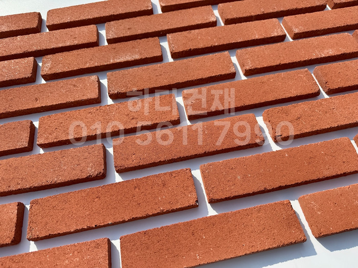 컬러 모노타일 240x60x17T 레드 / 하다건재 모노벽돌타일