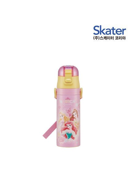 [스케이터] 캐릭터 물병 프린세스21 원터치 스테인레스 보틀 470ML - 상품 이미지