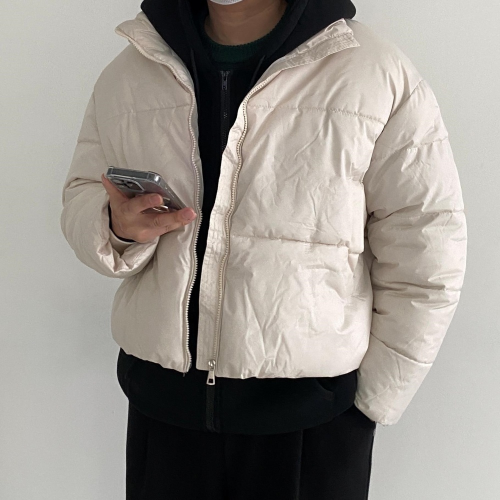 남자숏패딩 남성크롭패딩 숏푸퍼 - 상품 이미지