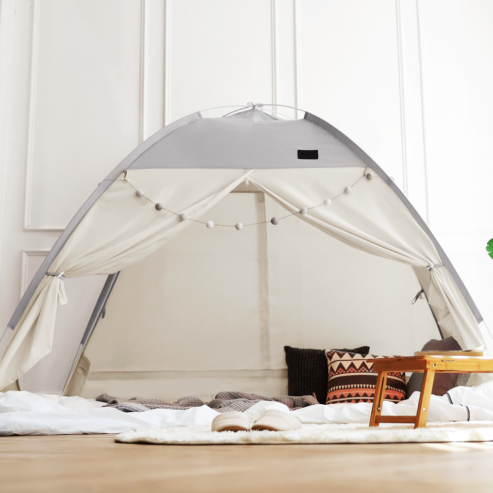 로티캠프 난방 텐트 침대 방한 원터치 실내 수면 보온 우풍 방풍 패밀리