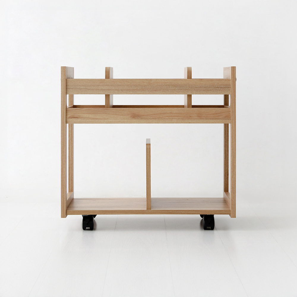 폴라보 이동식 수납장 BSHM6366 캄포어베니어 700x320x625mm, 2단, 캄포어베니어 5645.5983 - 메인 이미지