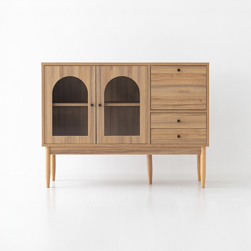 폴라보 3문2서랍 수납장 CHM90120 1195x350x900mm, 3단, 캄포어베니어 7147.2622