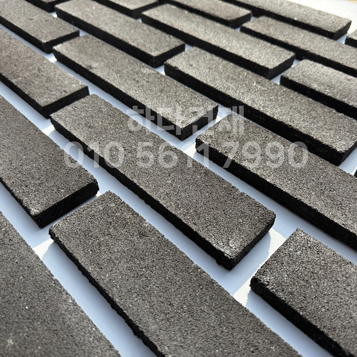 컬러 모노타일 240x60x17T 블랙 / 하다건재 모노벽돌타일