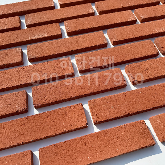 컬러 모노타일 240x60x17T 레드 / 하다건재 모노벽돌타일