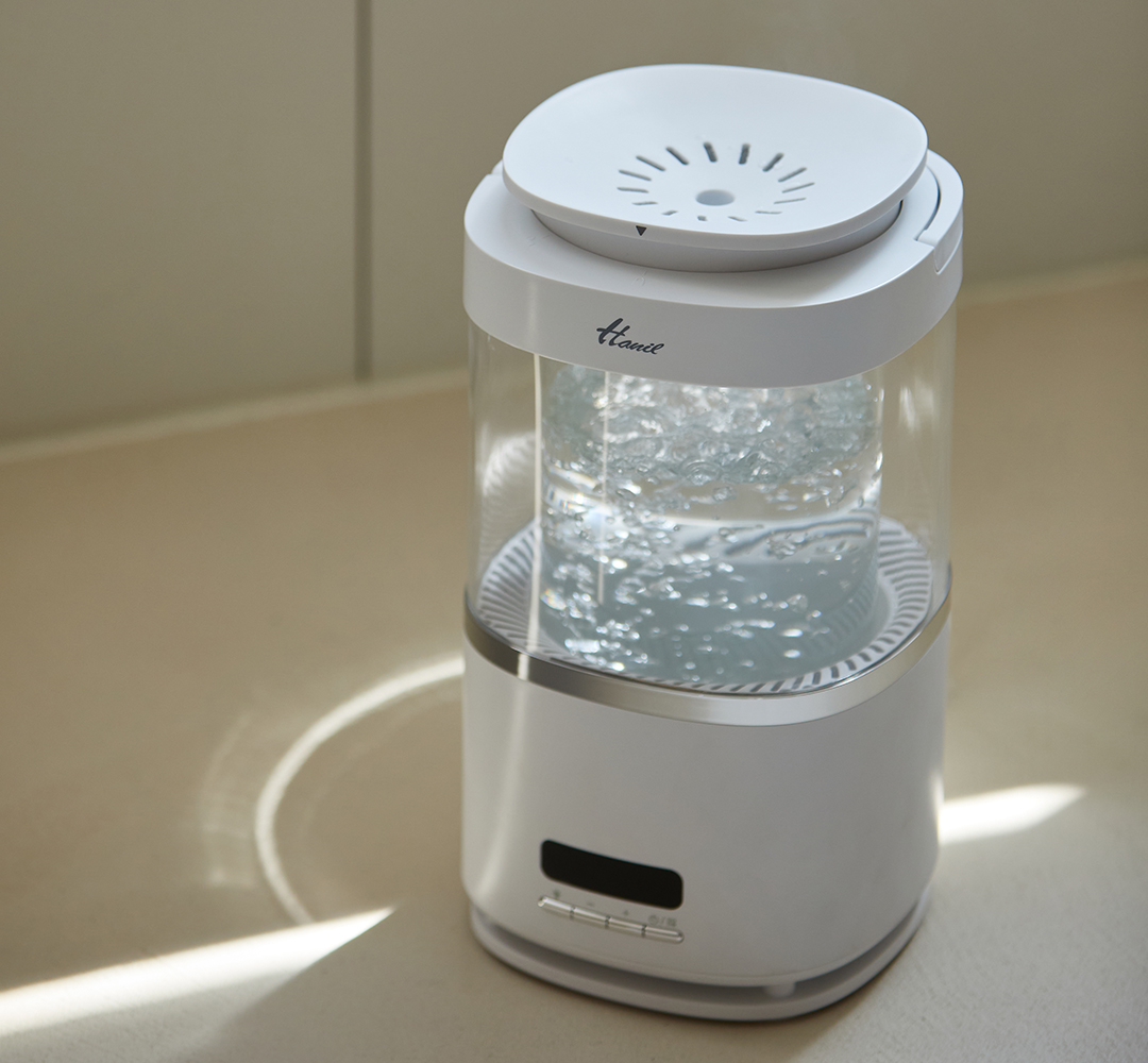 25년형 신제품 한일 2세대 물멍 원룸 안방 무드등 유리 아기 신생아 리모컨 가열식 가습기