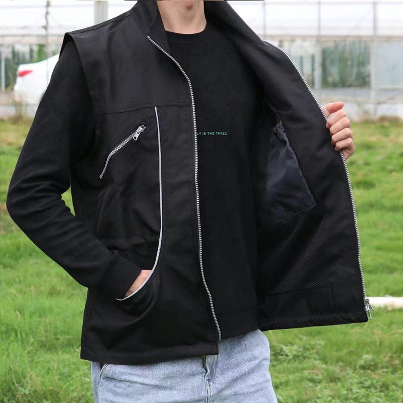 조련사 애견 조끼 훈련 보호 통풍 주머니 블랙 장비 물림방지 - 상품 이미지