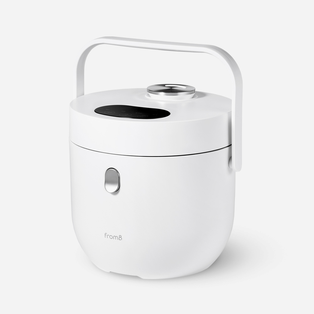 프롬비 다이어트 소형 미니 캠핑밥솥 당뇨 위험군 당질저감 전기밥솥 F8 화이트