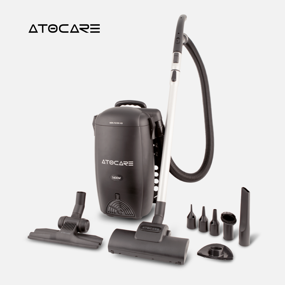 [5차완판] 아토케어 공업용 산업용 업소용 이중 등받이 가벼운 백팩청소기 멜빵청소기