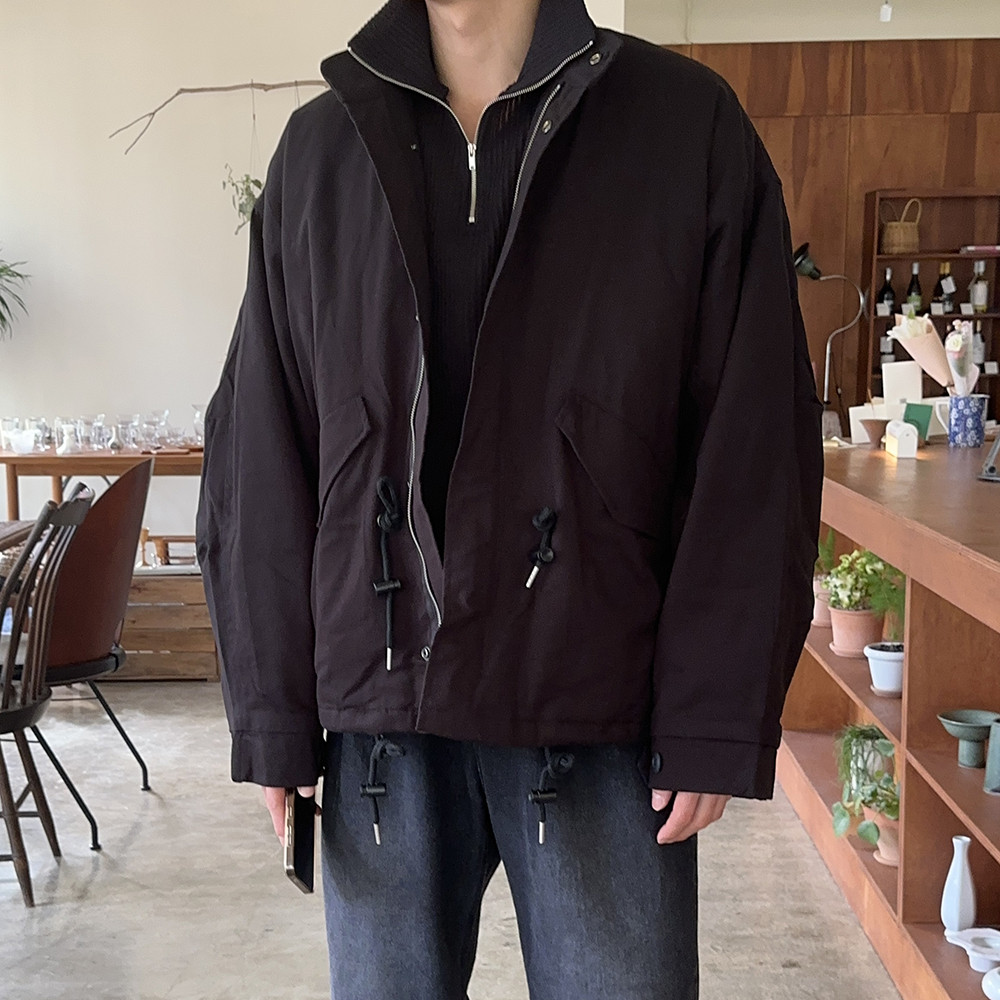 남자야상점퍼 오버핏 겨울 점퍼 자켓 남자 숏 패딩 - 메인 이미지
