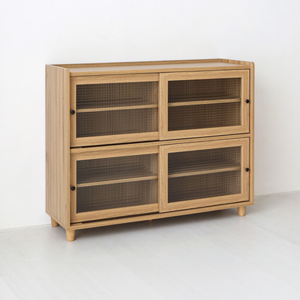 폴라보 수납장 넓은 4문 B형 1195x400x970mm, 2단, 캄포어베니어 4028.0070 - 상세 이미지 3