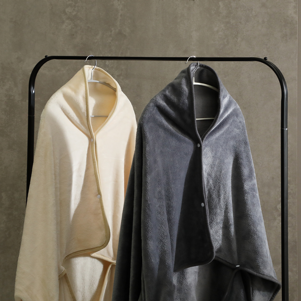 똑딱이 입는담요 망토 무릎 담요 대형 학생 극세사 블랭킷