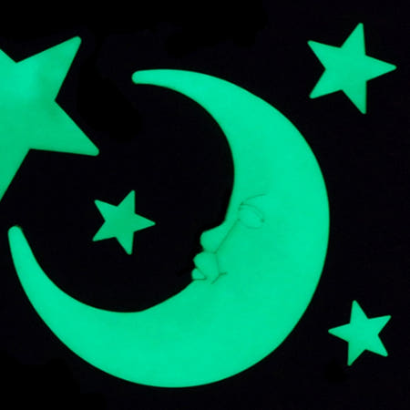 예뿐 야광 음표 스티커 벽면 천장 꾸미기 별달 테이프