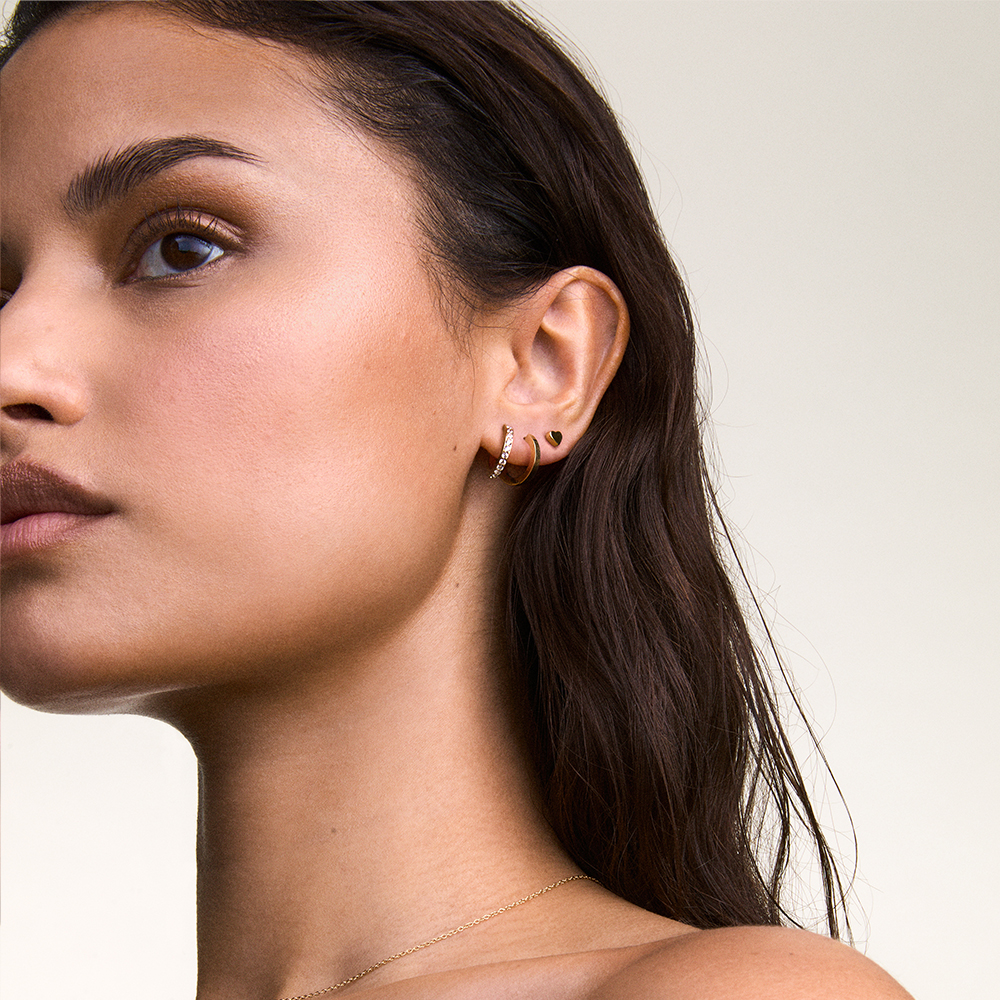 다니엘 웰링턴 MICRO CRYSTAL HOOP EARRING 크리스탈 후프링 이어링 - 상세 이미지 5