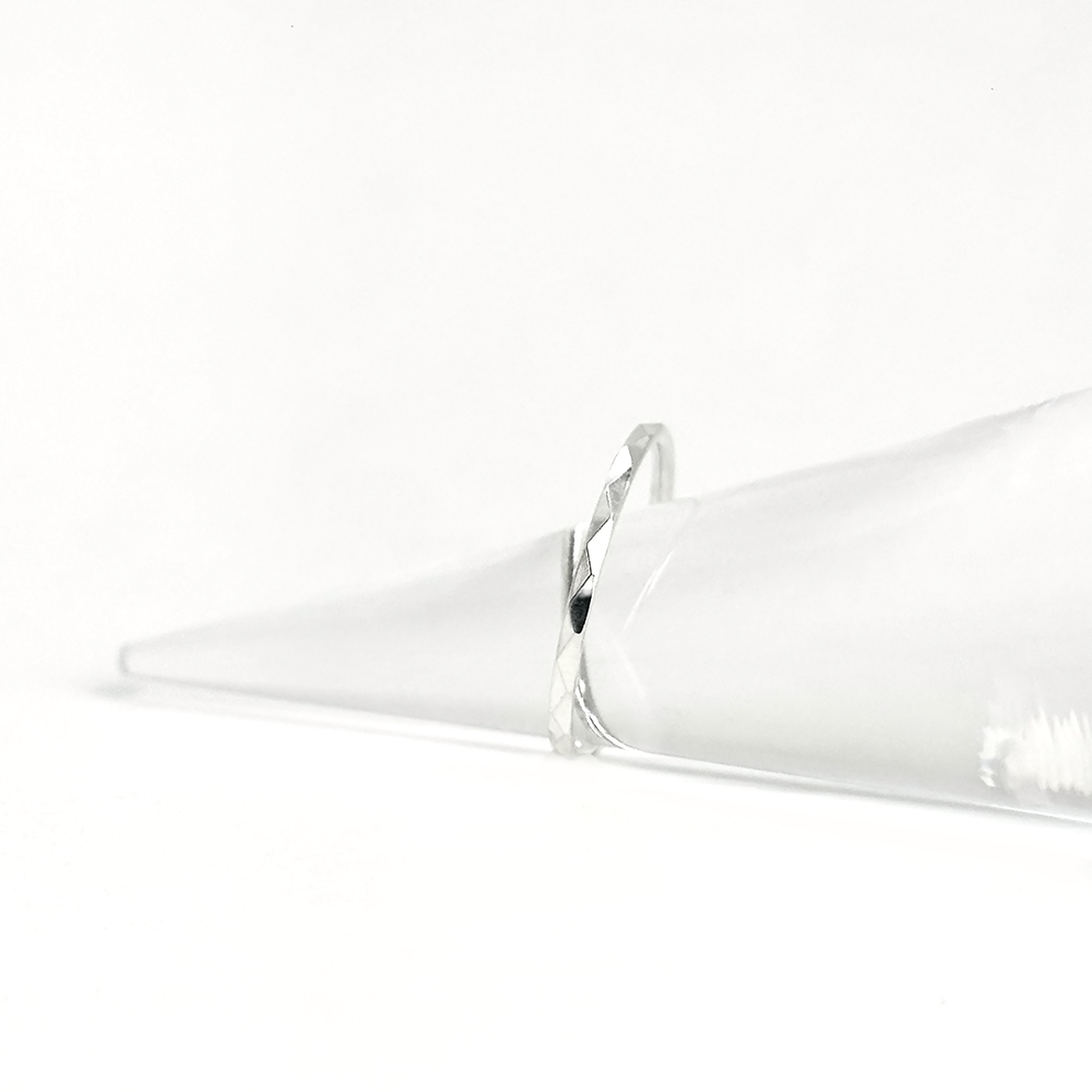 925하우스 레이어드 데일리 심플 커팅 패턴 은반지 실버링 silver - 상세 이미지 3