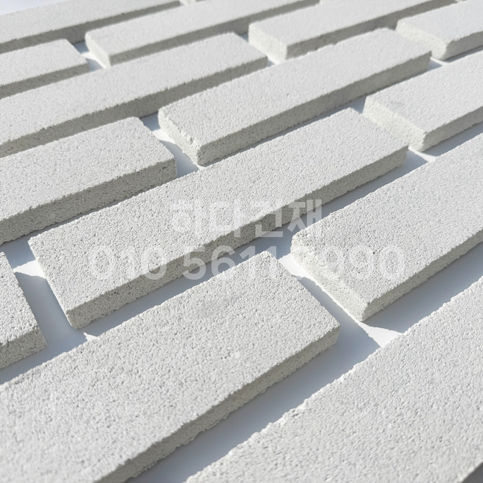 컬러 모노타일 240x60x17T 화이트 / 하다건재 모노벽돌타일