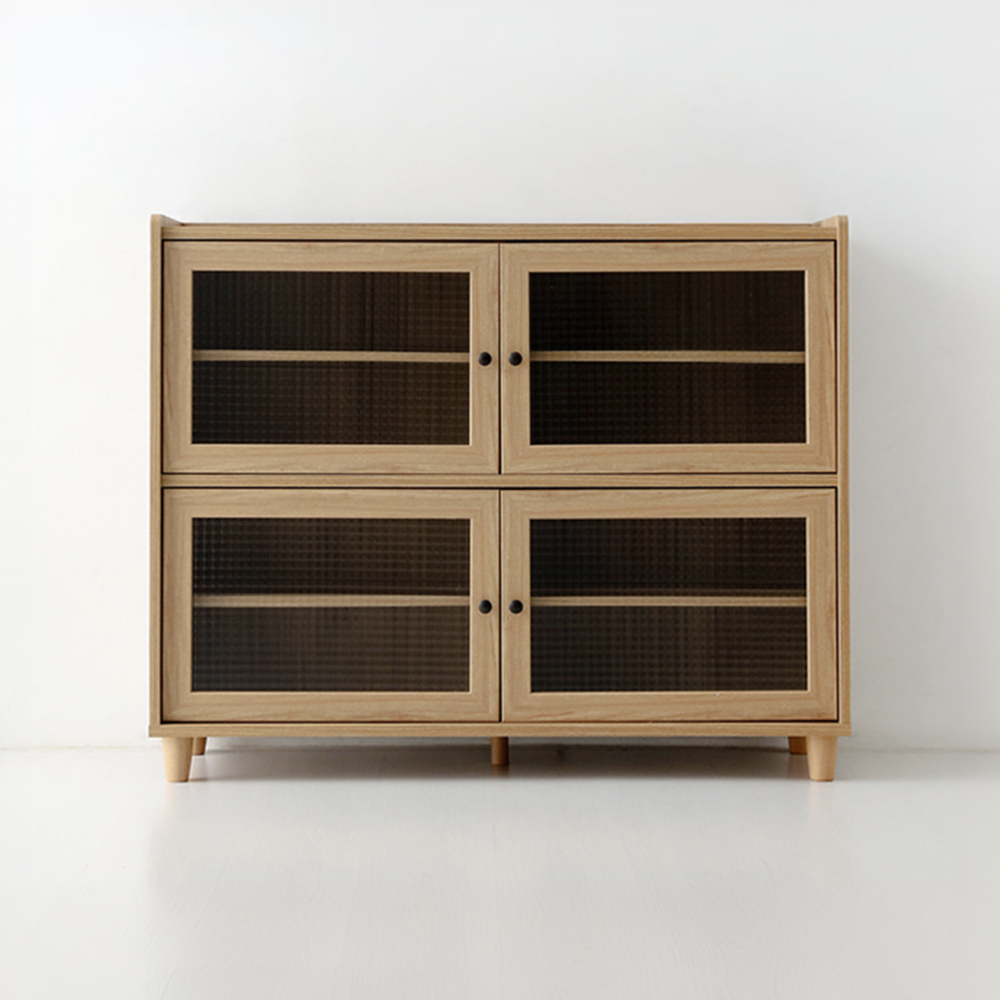 폴라보 수납장 넓은 4문 A형 1195x400x970mm, 2단, 캄포어베니어 3739.0493 - 메인 이미지