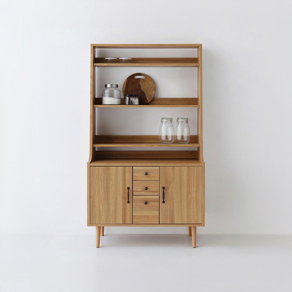 폴라보 콘솔수납장 CAM16090 900X400X1600MM, 5단, 화이트파인베니어 1603.6203