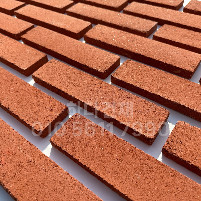 컬러 모노타일 240x60x17T 레드 / 하다건재 모노벽돌타일