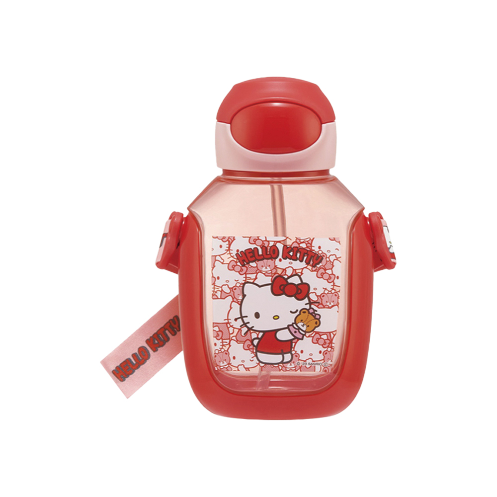 [스케이터]  헬로키티 숨바꼭질 원터치 스트로 보틀 530ML 캐릭터 물병 - 상품 이미지