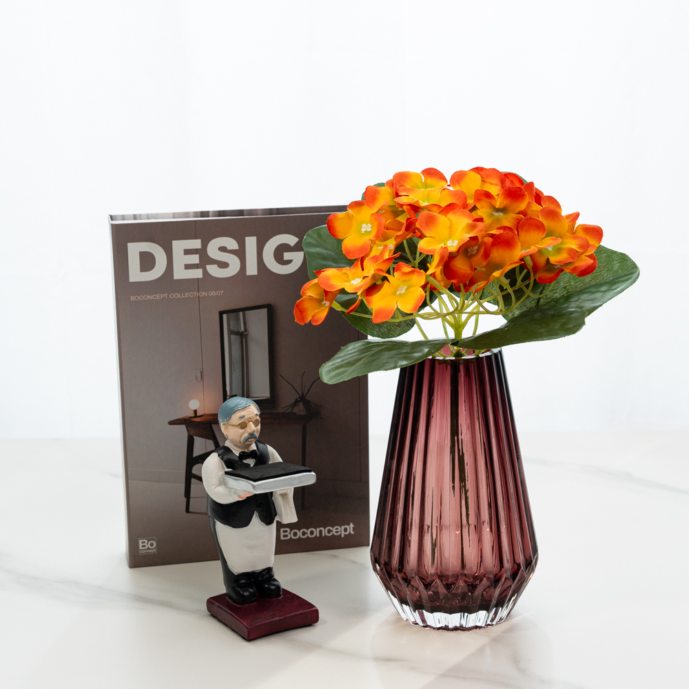 할메이드 인테리어 오브제 대형 미니 유리 꽃병 윙클 화병 - 상세 이미지 3