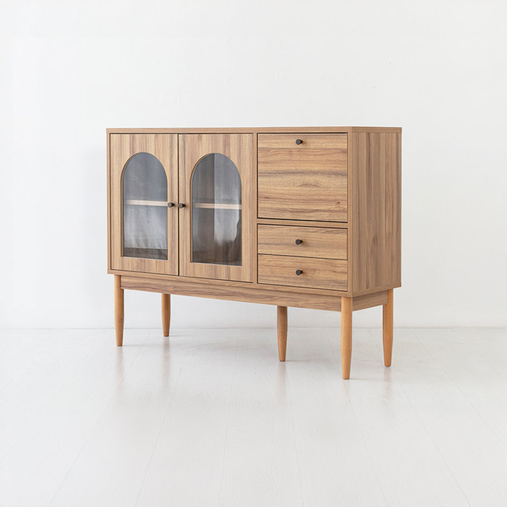 폴라보 3문2서랍 수납장 CHM90120 1195x350x900mm, 3단, 캄포어베니어 7147.2622