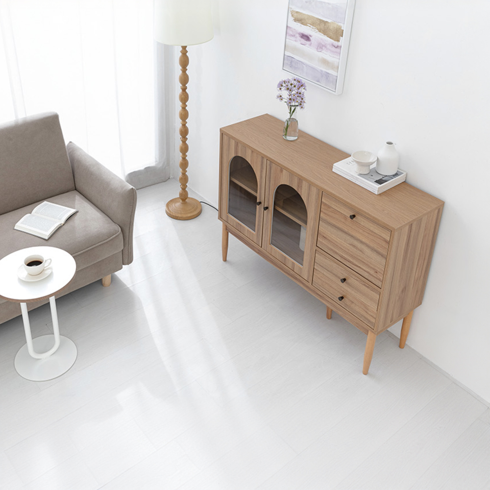폴라보 3문2서랍 수납장 CHM90120 1195x350x900mm, 3단, 캄포어베니어 7147.2622
