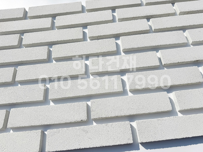 컬러 모노타일 240x60x17T 화이트 / 하다건재 모노벽돌타일