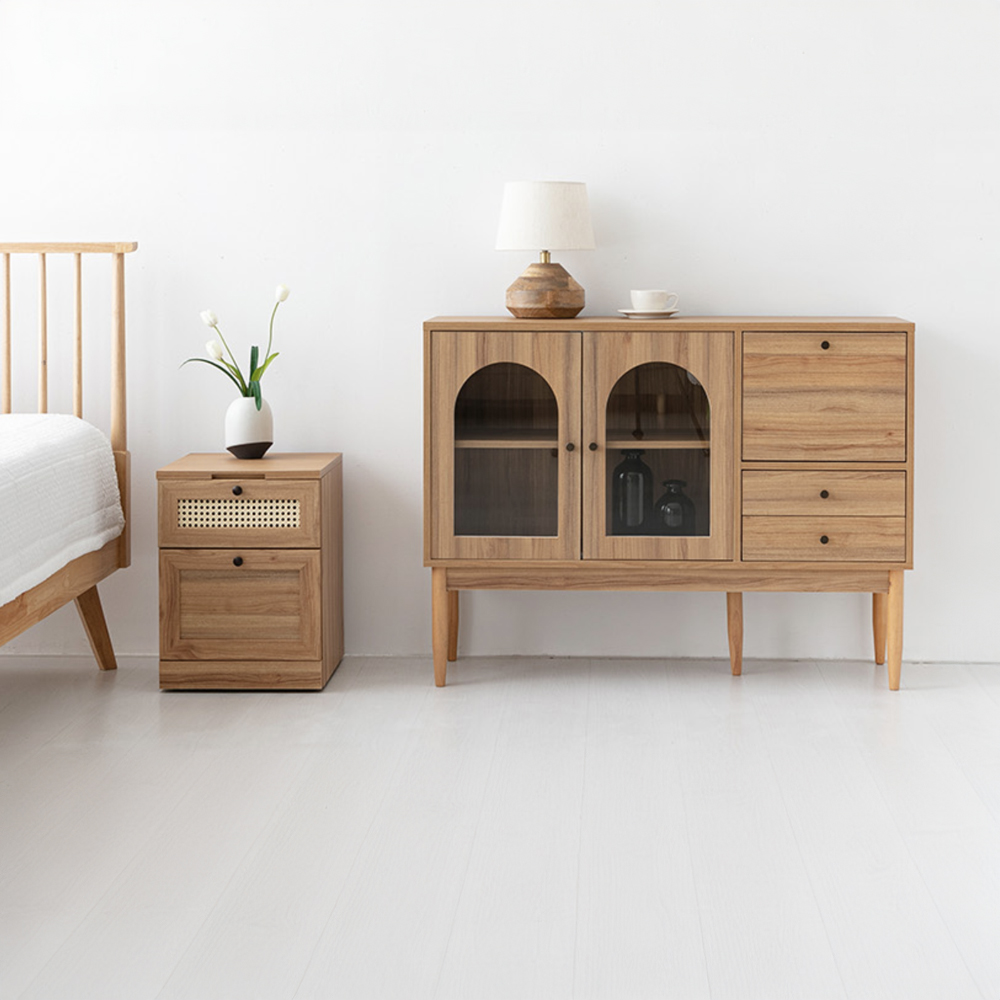 폴라보 3문2서랍 수납장 CHM90120 1195x350x900mm, 3단, 캄포어베니어 7147.2622