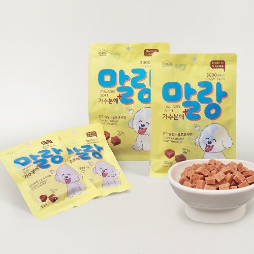 아스쿠 말랑 소프트 가수분해 + 글루코사민 노즈워크 훈련 간식 닭가슴살, 200g, 1개 - 상품 이미지