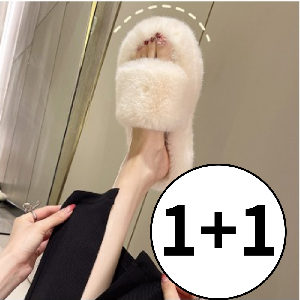 박대표마켓 통굽 밍크 슬리퍼 층간소음방지 겨울 방한 사무실 실내화 키높이 털슬리퍼 - 상세 이미지 2