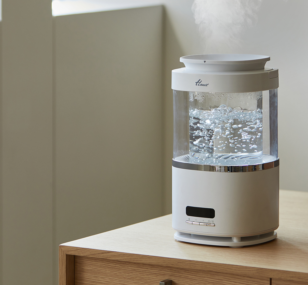 25년형 신제품 한일 2세대 물멍 원룸 안방 무드등 유리 아기 신생아 리모컨 가열식 가습기