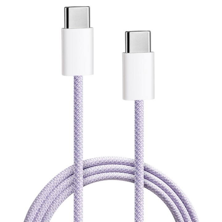 CtoC 충전 케이블 60W USB-C 1M PD 3.0 퍼플 아이폰16 15 아이패드 - 상세 이미지 2