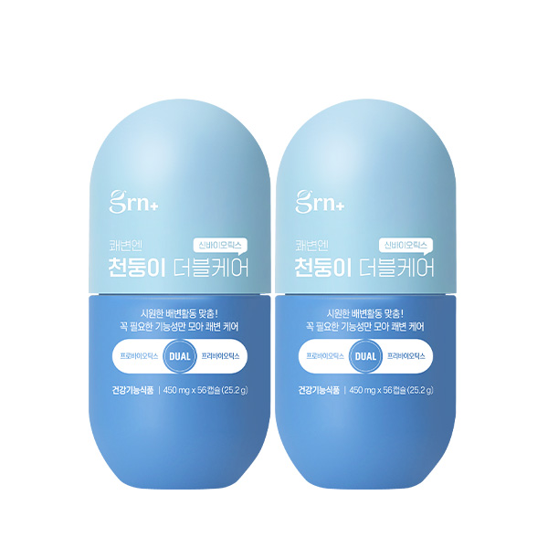 GRN 쾌변엔 천둥이 프로바이오틱스 2중 기능성 생 유산균 2박스