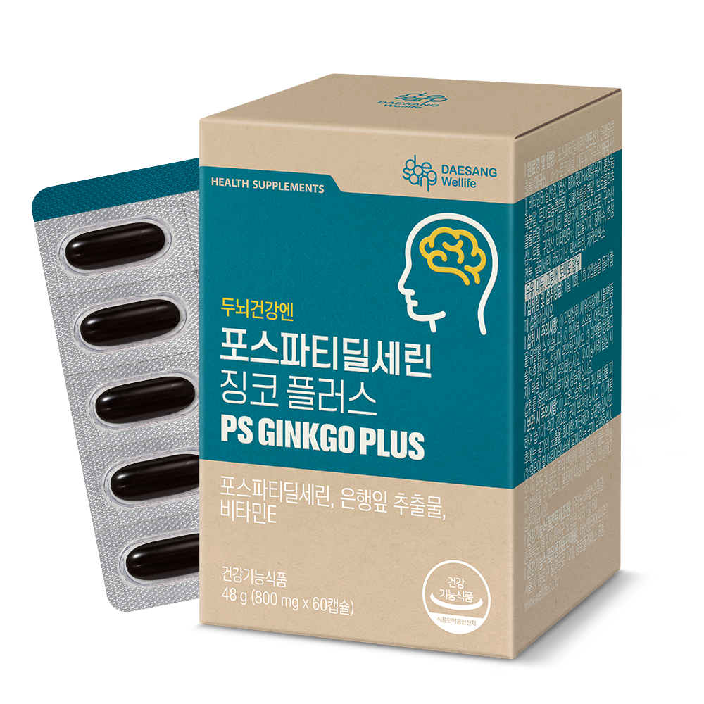 웰라이프 포스파티딜세린 징코 플러스 60캡슐, 1개 - 상품 이미지