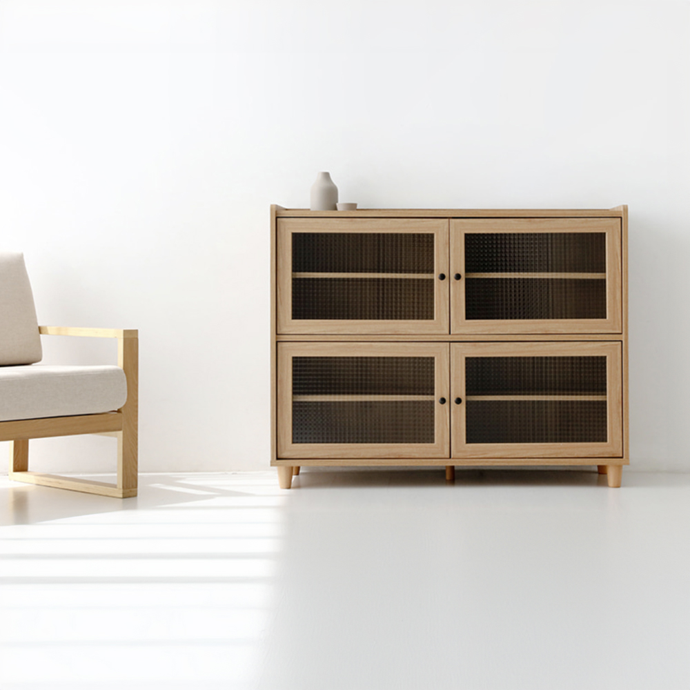 폴라보 수납장 넓은 4문 A형 1195x400x970mm, 2단, 캄포어베니어 3739.0493 이미지 7