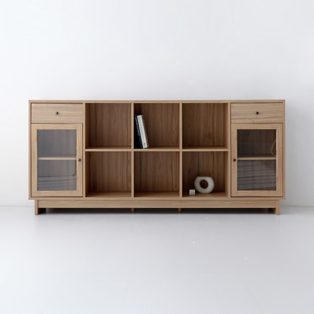 폴라보 콘솔수납장 21097 CAM97210 2100x400x973mm, 2단, 캄포어베니어 7941.4898