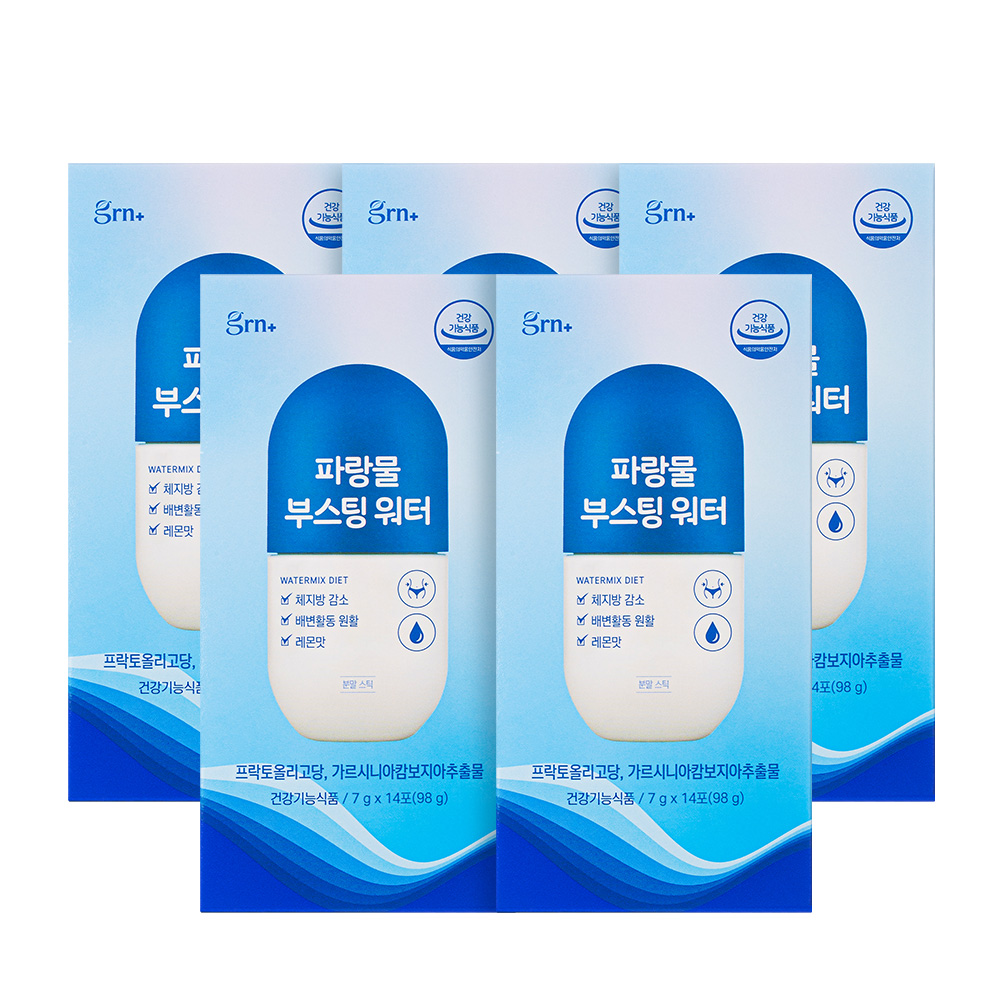 GRN 파랑물 다이어트 워터 레몬맛 70포, 5개 - 메인 이미지