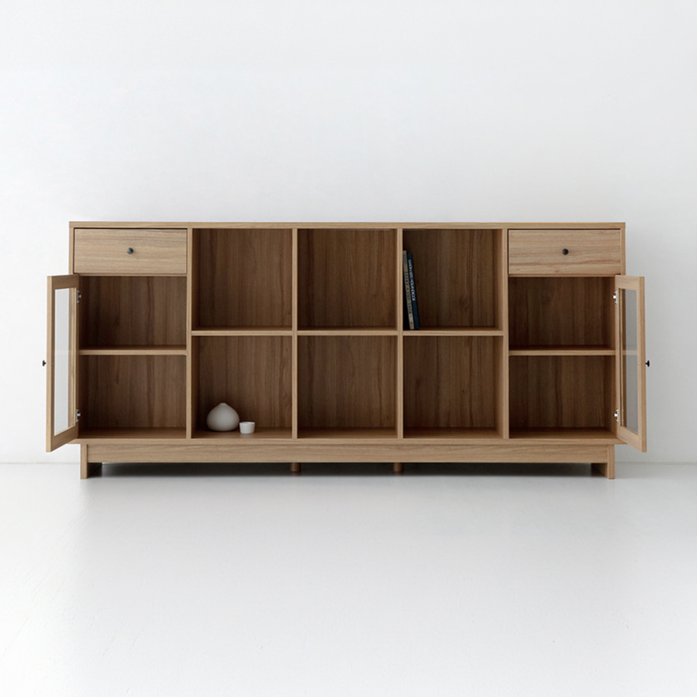 폴라보 콘솔수납장 21097 CAM97210 2100x400x973mm, 2단, 캄포어베니어 7941.4898