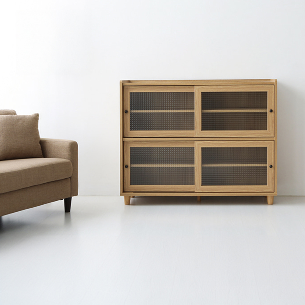 폴라보 수납장 넓은 4문 B형 1195x400x970mm, 2단, 캄포어베니어 4028.0070 - 상세 이미지 5