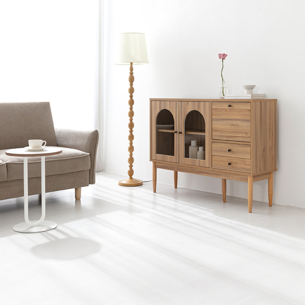 폴라보 3문2서랍 수납장 CHM90120 1195x350x900mm, 3단, 캄포어베니어 7147.2622
