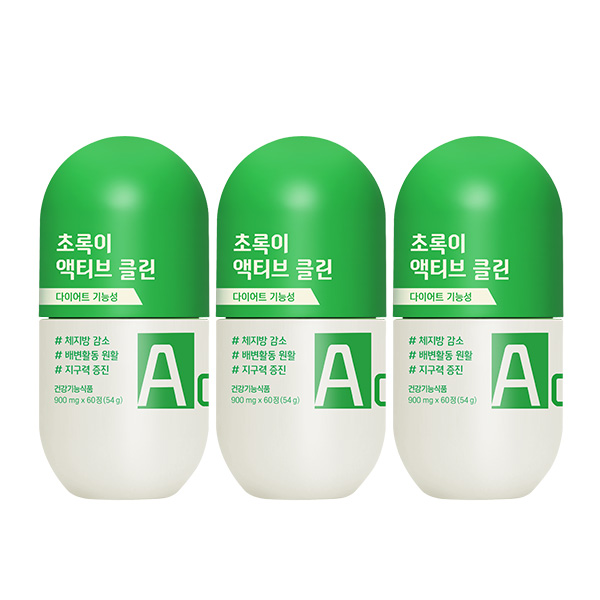 GRN 액티브 버닝 초록이 다이어트보조제 체지방 장 건강 지구력 3개월