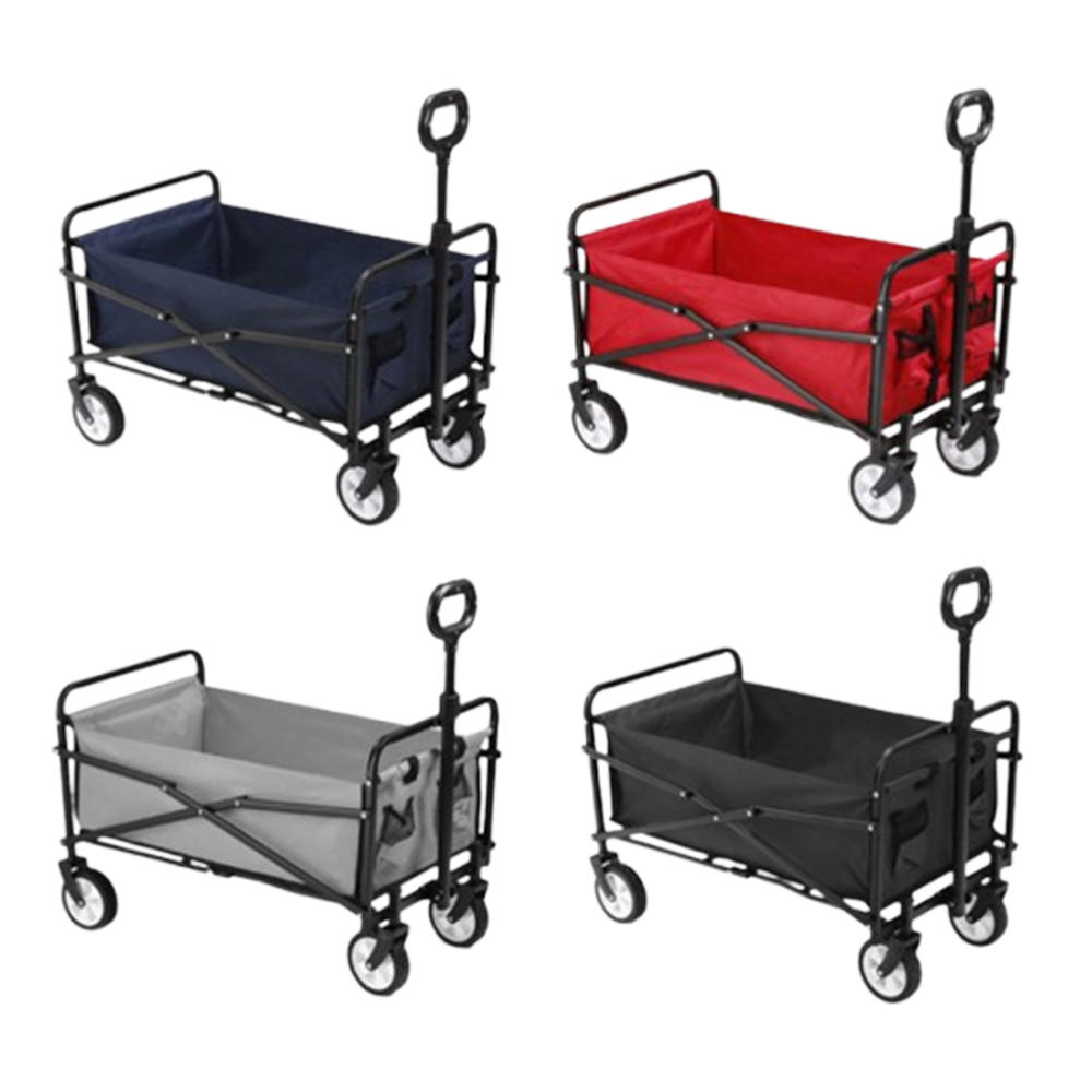 5색 캠핑 웨건 캠핑용 왜건 바퀴 달린 폴딩 접이식 이동식 대형 카트 다용도 수레 원터치