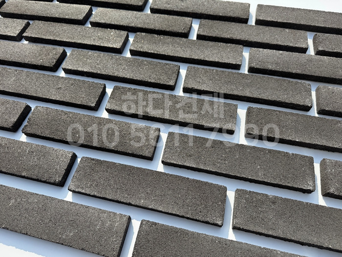 컬러 모노타일 240x60x17T 블랙 / 하다건재 모노벽돌타일