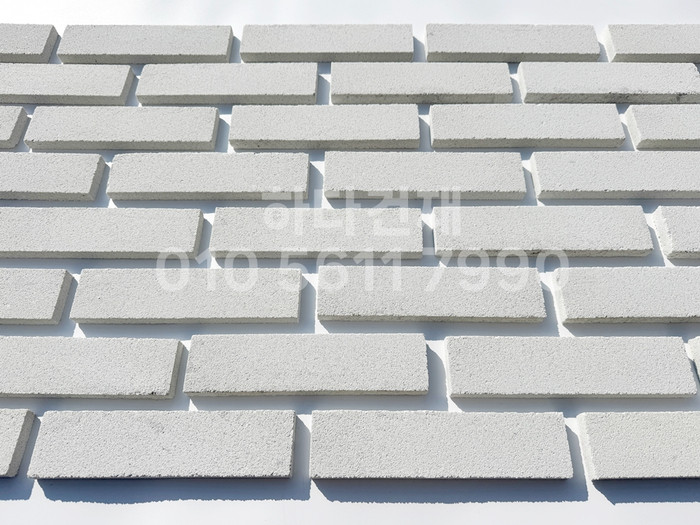 컬러 모노타일 240x60x17T 화이트 / 하다건재 모노벽돌타일