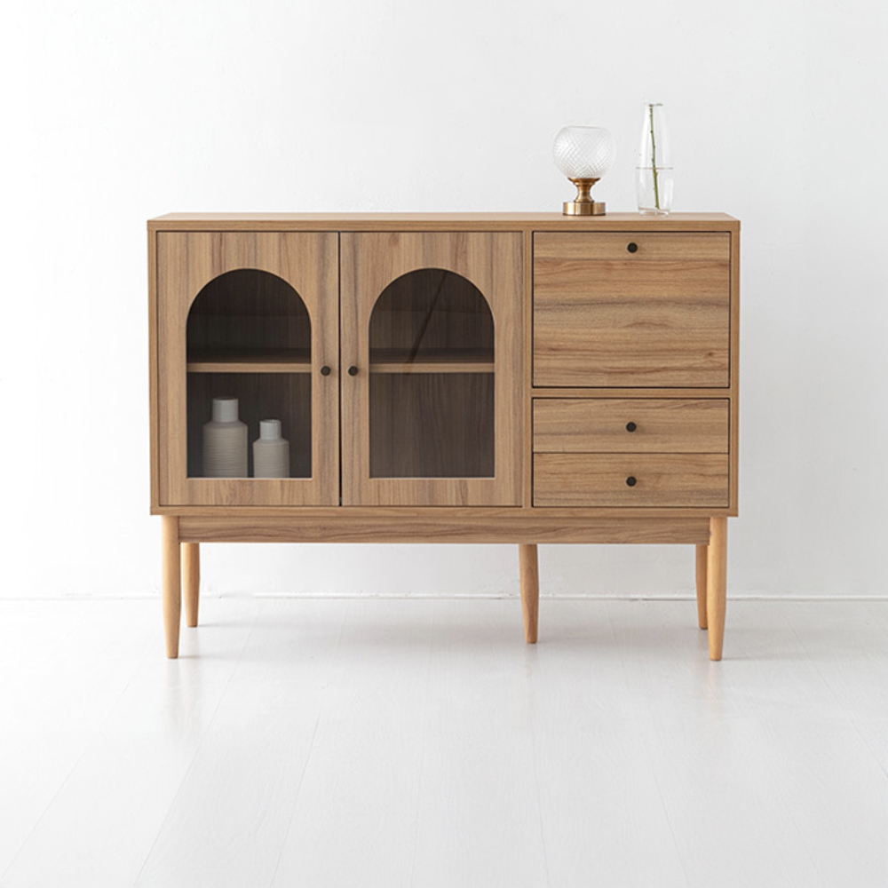 폴라보 3문2서랍 수납장 CHM90120 1195x350x900mm, 3단, 캄포어베니어 7147.2622