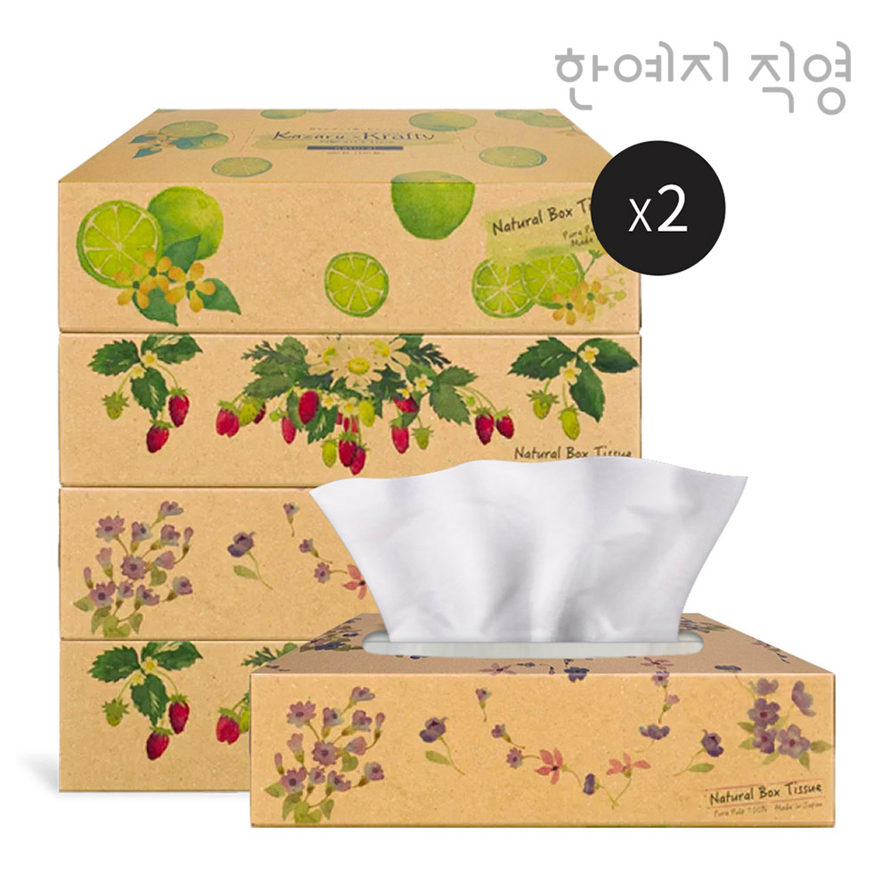 한예지x에르모아 일본 독점 직수입 미용티슈 180매, 10개