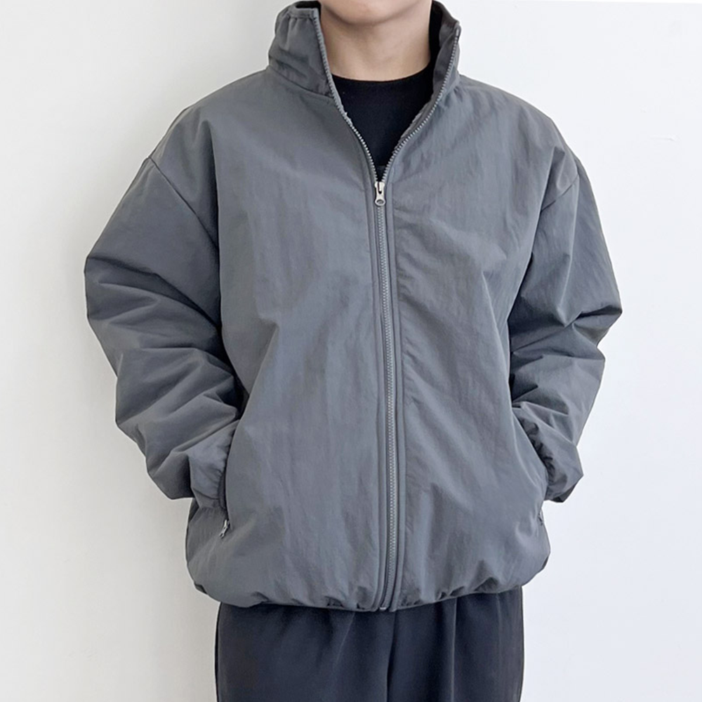 작업용바람막이 남자 가을 겨울 기모 양털 오버핏 하이넥 점퍼 - 상세 이미지 3