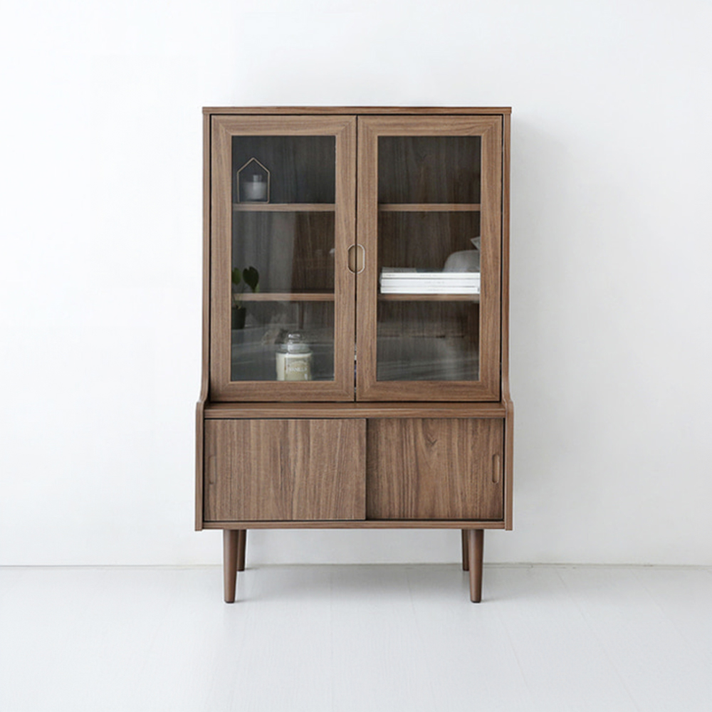 폴라보 4문 수납장 76120 CAM12076 760x400x1200mm, 2단, 미들브라운 2514.7586 - 메인 이미지