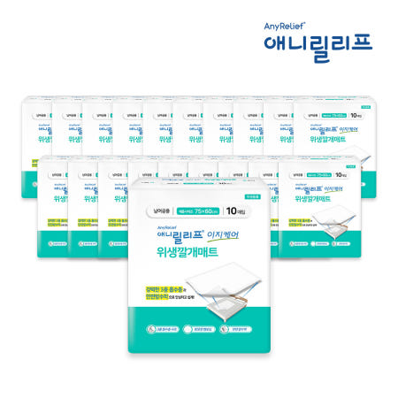 애니릴리프 깔개매트 10매X20팩 위생깔개매트 재활 이지케어